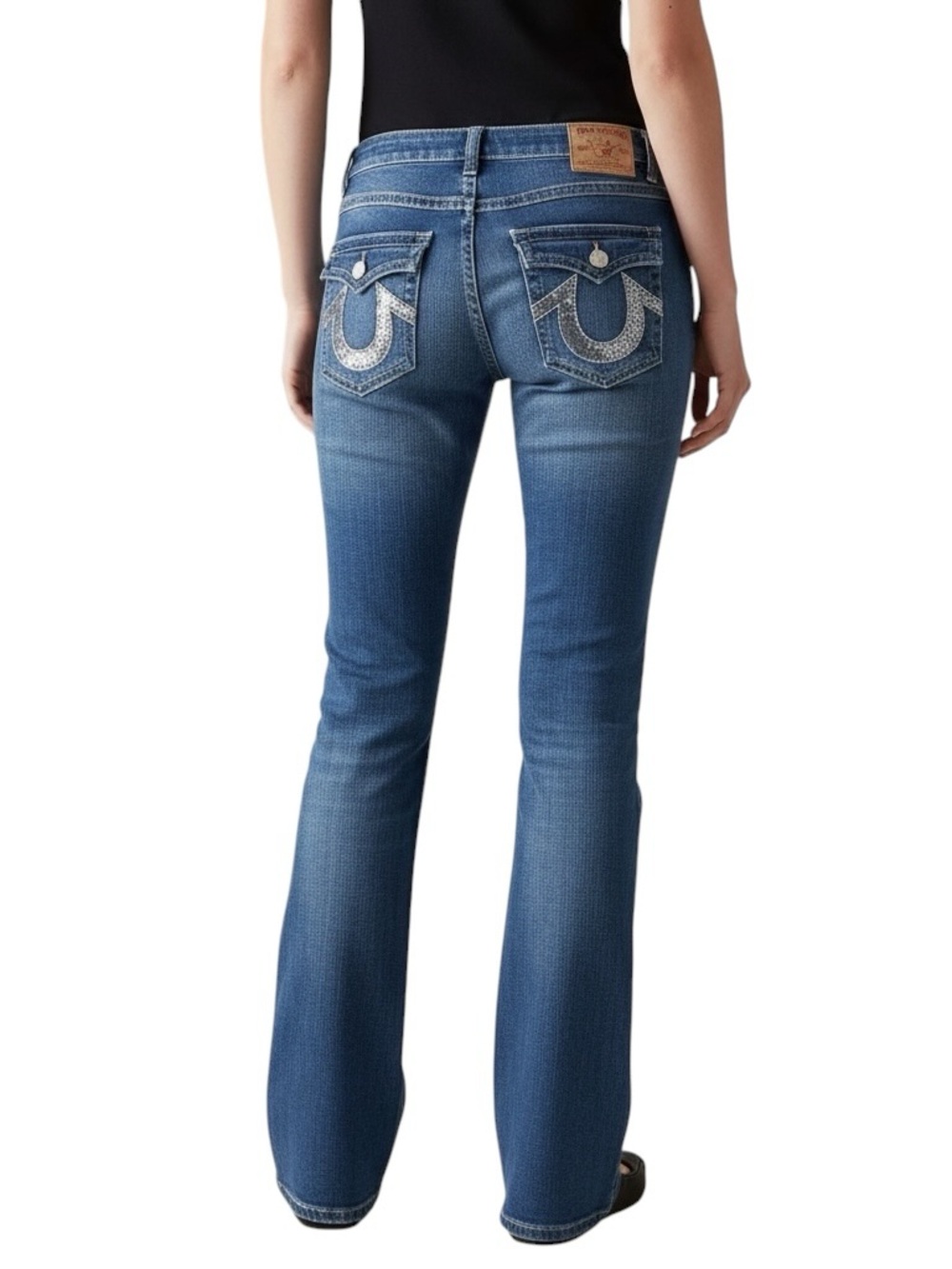 TRUE RELIGION: Women’s Sequin Pocket Bobby Jeans - Size 27
